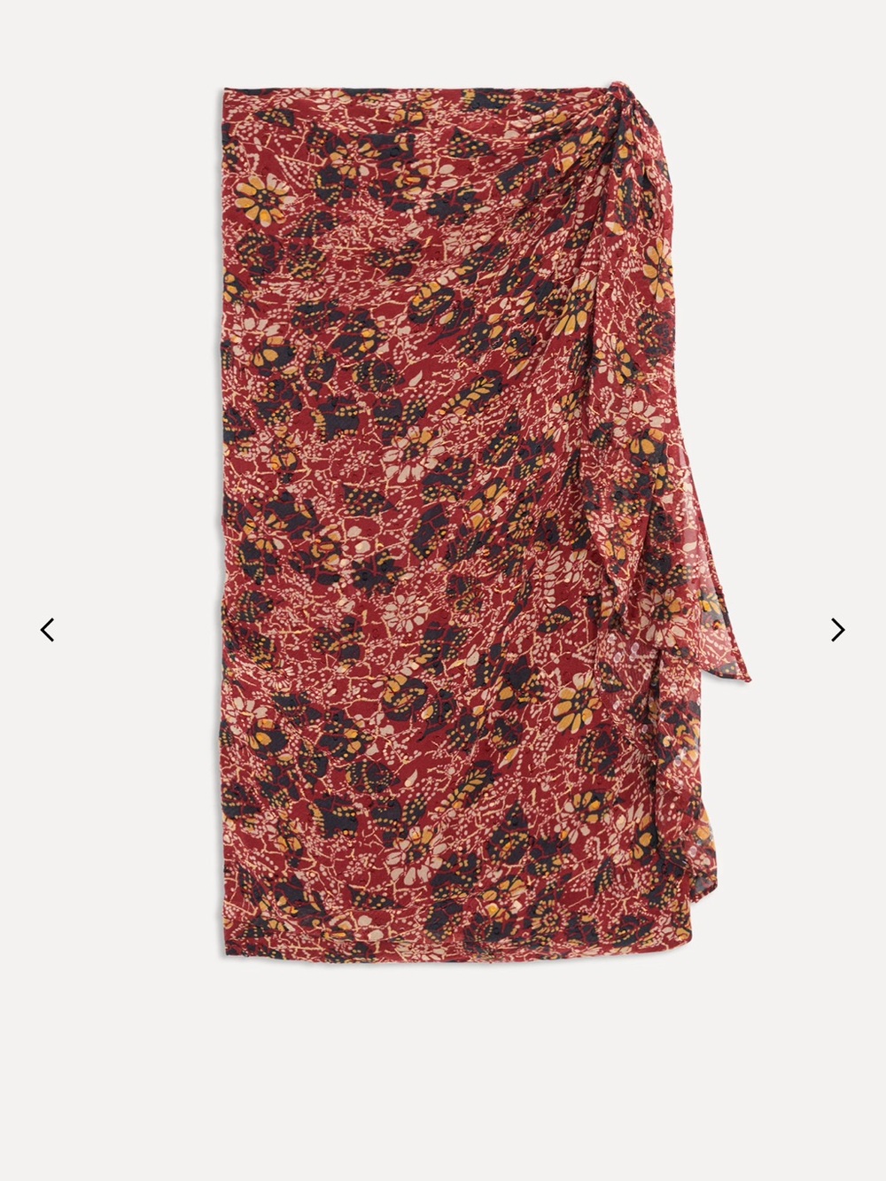 ba&sh Red Floral skirt